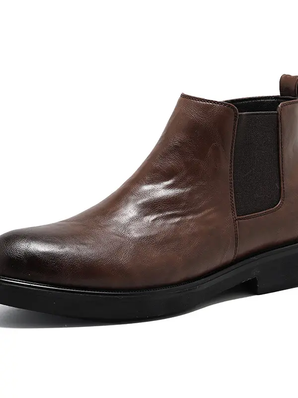 Men's Retro Side Zipper Martin Chelsea Boots British Style Walking Shoes - Simplyion.com 
