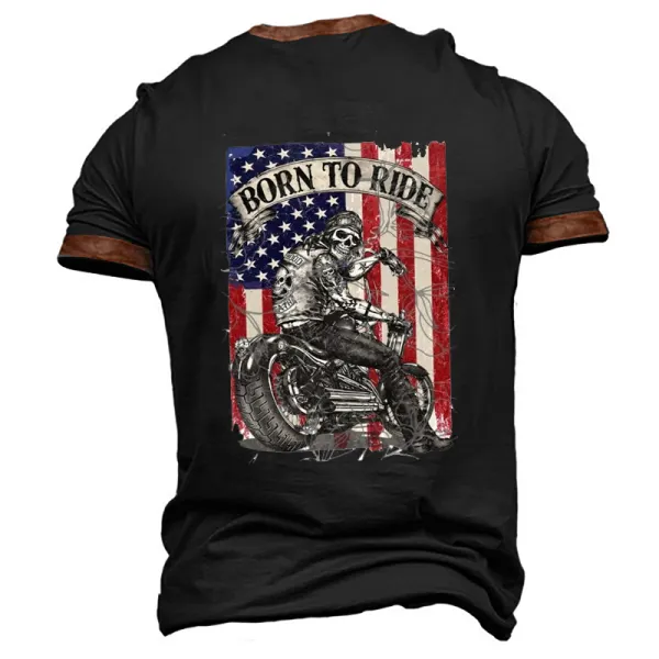 Men's Spring And Summer Outdoor Skull Pattern T-shirt Only $18.99 - Manlyhost.com 