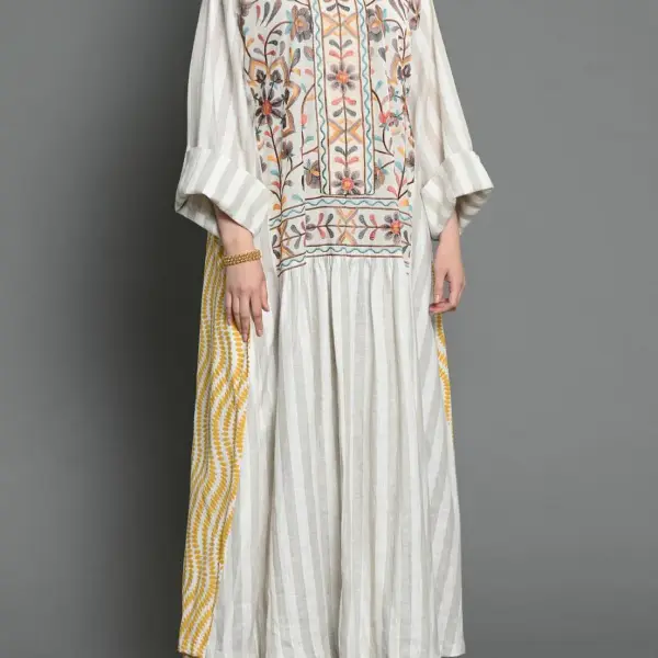 Stylish Printed Ramadan Abaya Dress Only $47.99 - Elementnice.com 