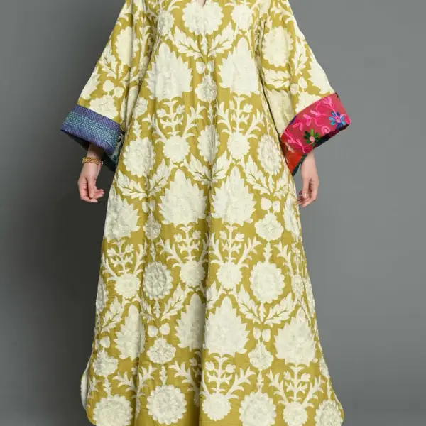 Stylish Printed Ramadan Abaya Dress Only $46.99 - Elementnice.com 