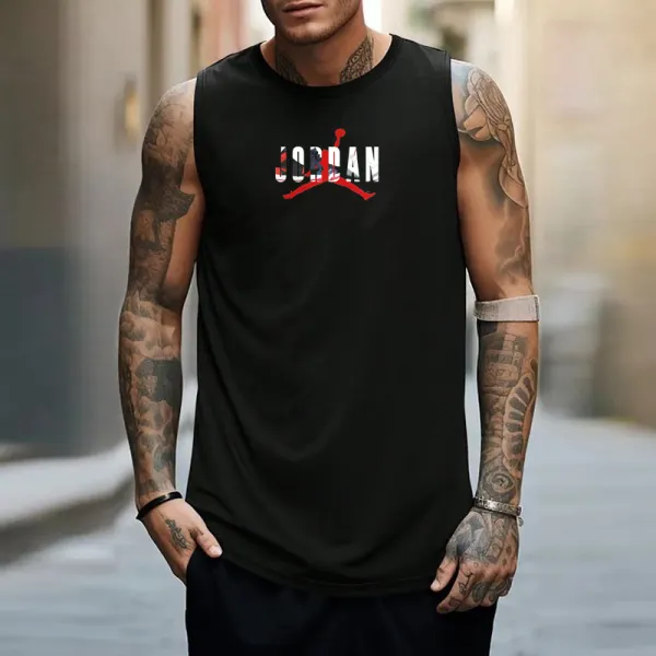 Men's Jordan Print Fitness Sports Camisole Vest - Spiretime.com 
