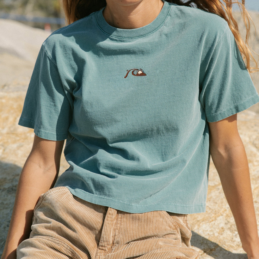 

Casual Vintage Print Surf T-Shirt