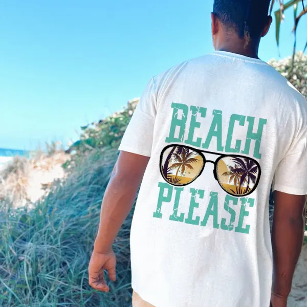 Men's Surf Print Beach Vacation Retro Vintage T-shirt - Cotosen.com