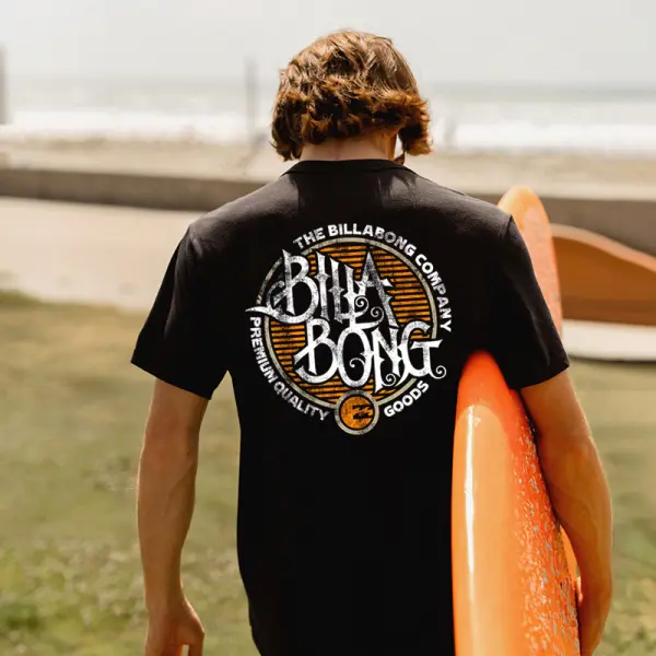 Men's Retro Surf Beach Vacation Short Sleeve Casual T-Shirt - Wayrates.com 