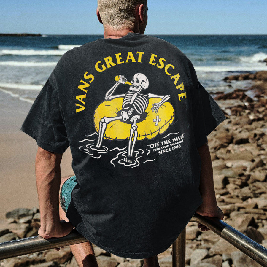 

Unisex Retro Surf Print Oversized T-Shirt