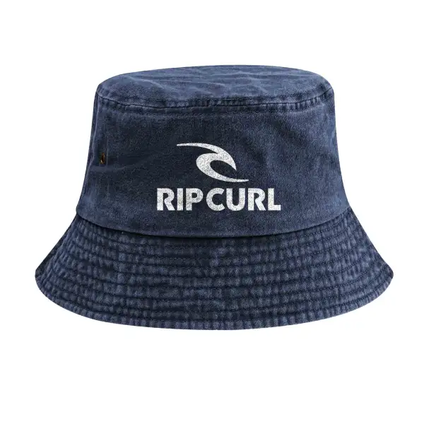 Retro Washed Cotton Bucket Surf Print Hat Sun Protection Outdoor Hat - Rabclub.com 