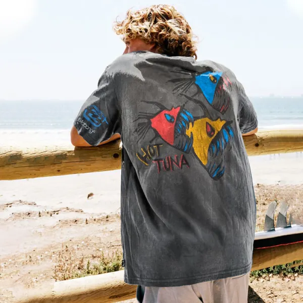 Retro 90s Washed Black Billabong Surf T-shirt - Wayrates.com 