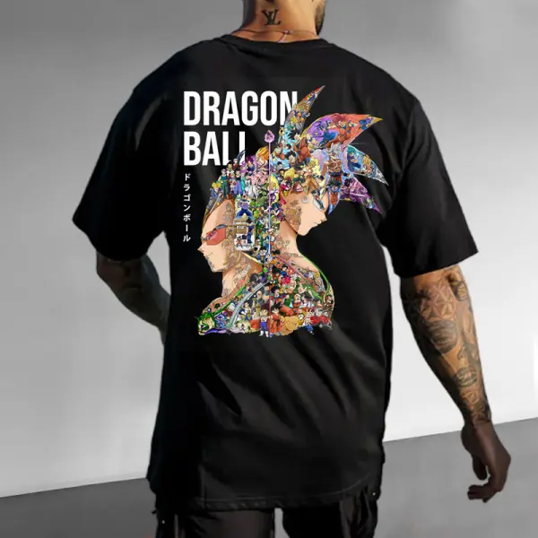 Men's T-Shirt Dragon Ball Anime Print Daily Crew Neck Short Sleeve Tee - Yiyistories.com 