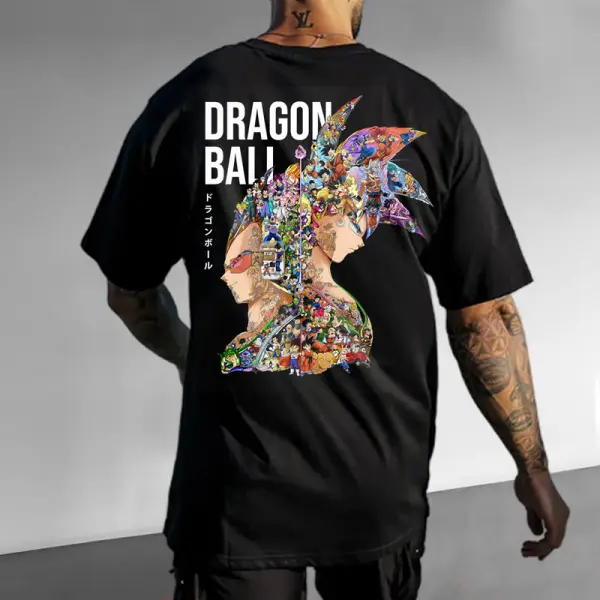 Men's T-Shirt Dragon Ball Anime Print Daily Crew Neck Short Sleeve Tee - Localziv.com 