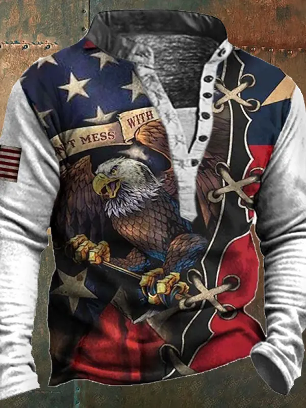 Men's Vintage American Eagle Long Sleeve Sweatshirt - Menwyx.com 