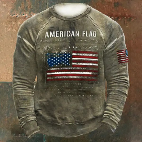 American Flag Men's Retro Tacical Casual Sweatshirt - Cotosen.com 