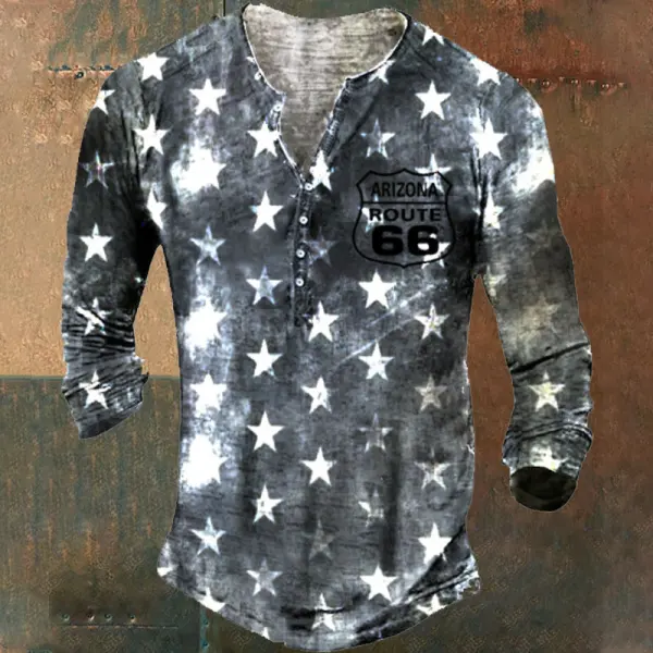 America Henley Men's Shirt - Cotosen.com 
