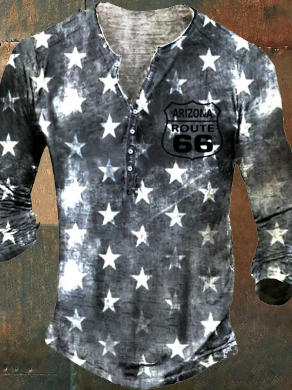 America Henley Men's Shirt - Menbarn.com 
