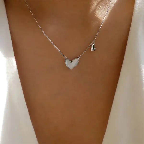 Mother's Day Gift For Girlfriend Acrylic Love Necklace Clavicle Chain Neck Necklace - Elementnice.com 
