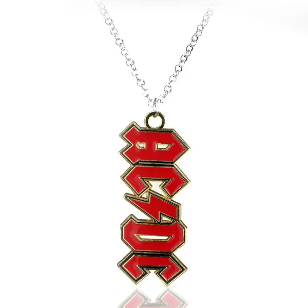 ACDC Rock Punk Hip Hop Retro Stainless Steel Necklace - Elementnice.com 