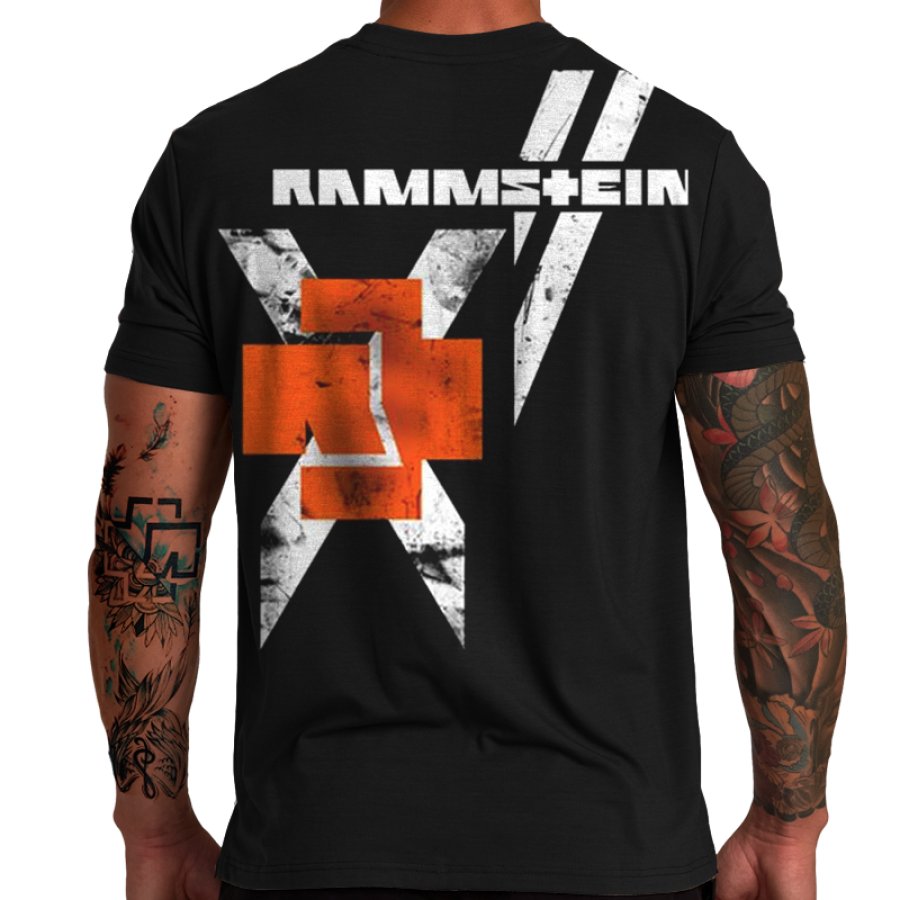 

Rammstein Men's Retro Rock Punk Print T-Shirt