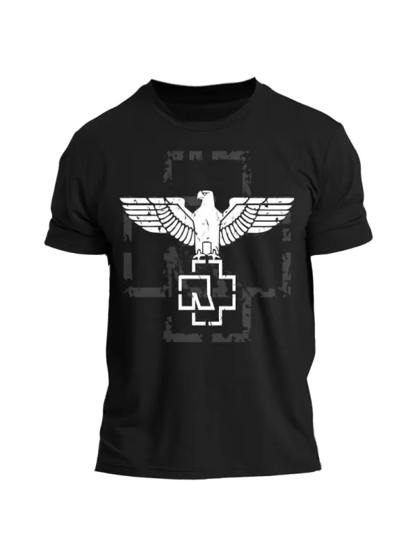 Rammstein Men's Retro Rock Punk Print T-Shirt - Spiretime.com 