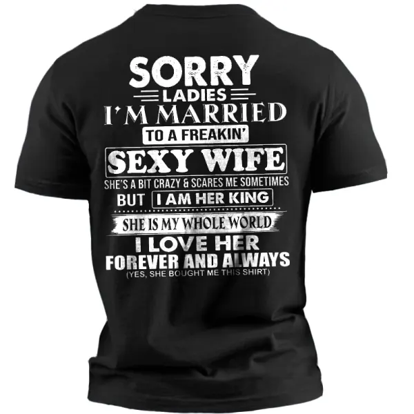 I'm Married Sexy Wife Men's Mother's Day Girlfriend Gift T-Shirt - Elementnice.com 
