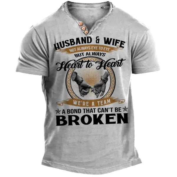 Husband And Wife Not Always Eye To Eye But Always Heart To Heart Men's Mother's Day Gift T Shirt - Manlyhost.com 