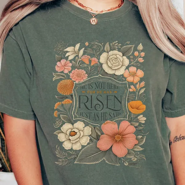 He Is Not Here For He Has Risen Shirt - Elementnice.com 