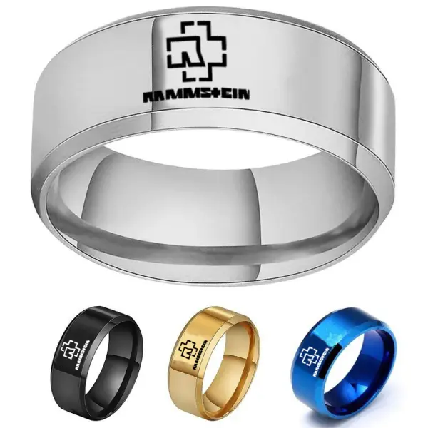 Rammstein Rock Band Stainless Steel Laser Engraved Ring - Cotosen.com 