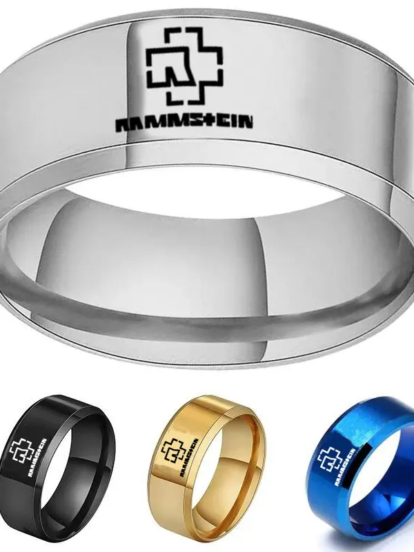 Rammstein Rock Band Stainless Steel Laser Engraved Ring - Menwyx.com 