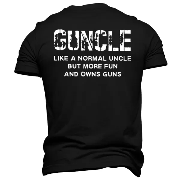 Unisex Guncle Like A Normal Uncle But More Funand Owns Guns Print Short Sleeved T-shirt - Manlyhost.com 