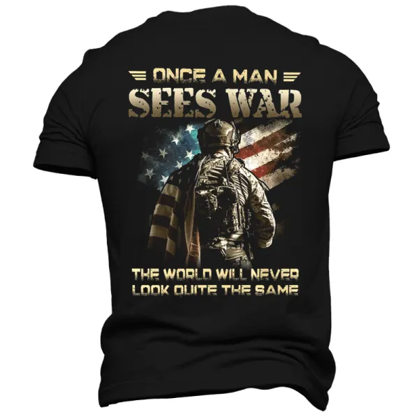 Soldier Memorial Day Soldier Flag Print Short Sleeved T-shirt - Manlyhost.com 