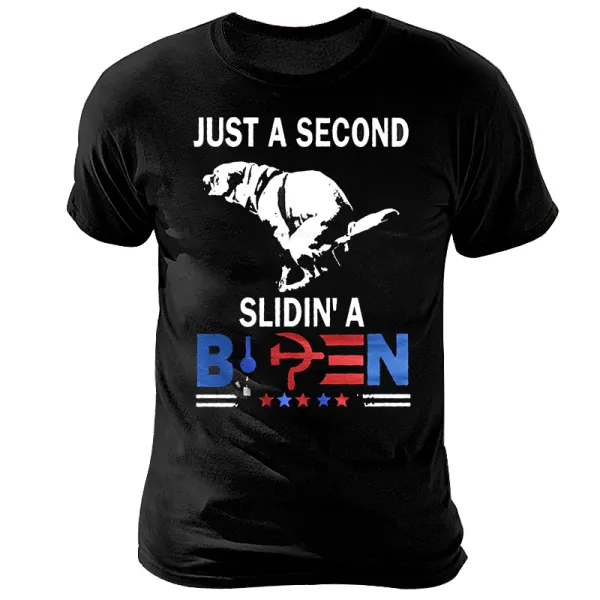 Unisex Election Fun Text Print Short Sleeved T-shirt - Cotosen.com 