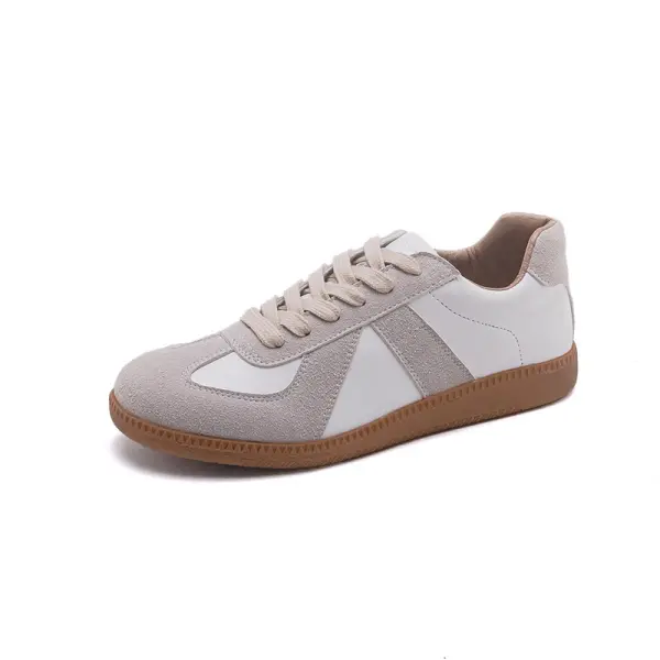 Couple Style Moral Training Simple Replica Leather Suede Sneakers Sports Casual Shoes - Elementnice.com 