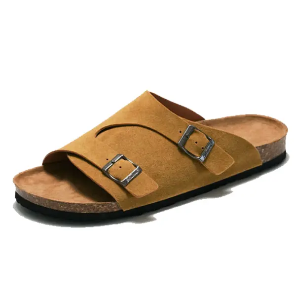 Cork Slippers Beach Shoes Birkenstock Replica Leather Suede - Manlyhost.com 