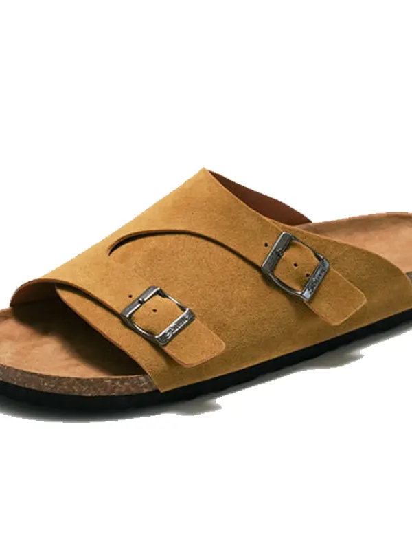 Cork Slippers Beach Shoes Birkenstock Replica Leather Suede - Pragmaace.com 