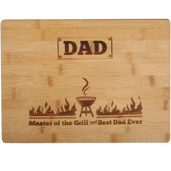 Grill Grilling Gifts For Dad BBQ Cutting Board King Of The Grill Father's Day Gifts For Dad Best Dad Ever - Elementnice.com 
