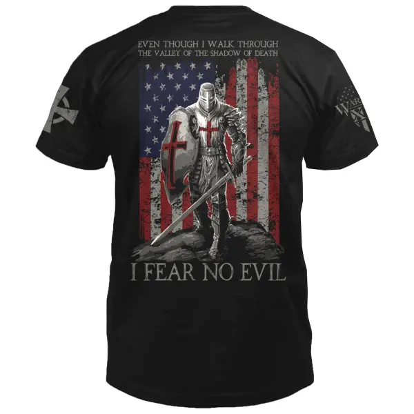 Men's American Flag Templar Print Daily Short Sleeve Contrast Color Crew Neck T-Shirt - Elementnice.com 