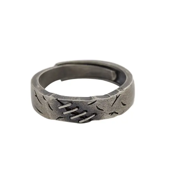 Men's Rock Punk Viking Letter Stainless Steel Retro Ring Only $4.99 - Elementnice.com 