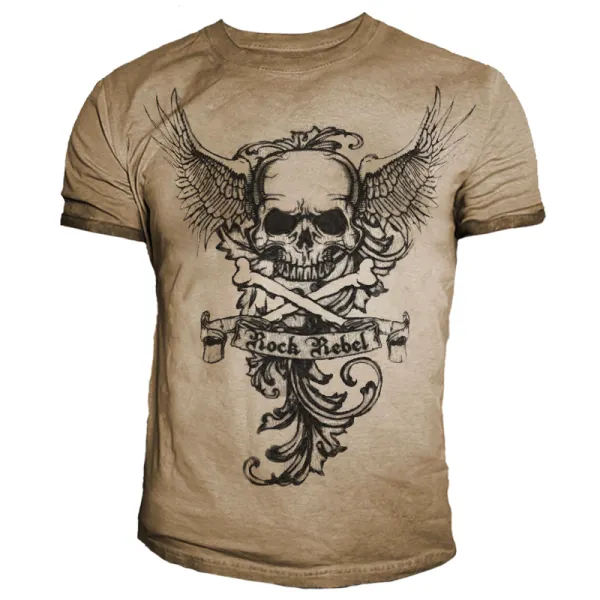 All In The Mind Camiseta Burdeos De Rock Rebel T-shirt - Elementnice.com 