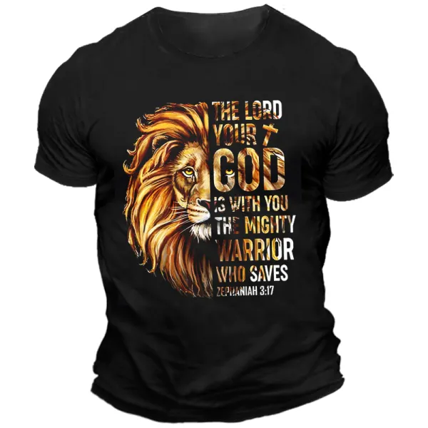 Zephaniah 3:17 The Lord Your God Is With You Women's Christian T-shirt - Elementnice.com 