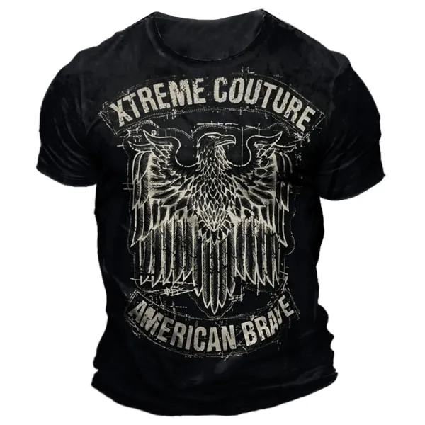 Men's Xtreme Couture Club Chapter Black Vintage Print T-shirt - Elementnice.com 