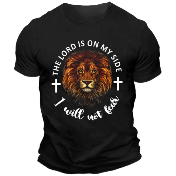 Men's The Lord Is On My Side I Will Not Fear T-shirt - Elementnice.com 