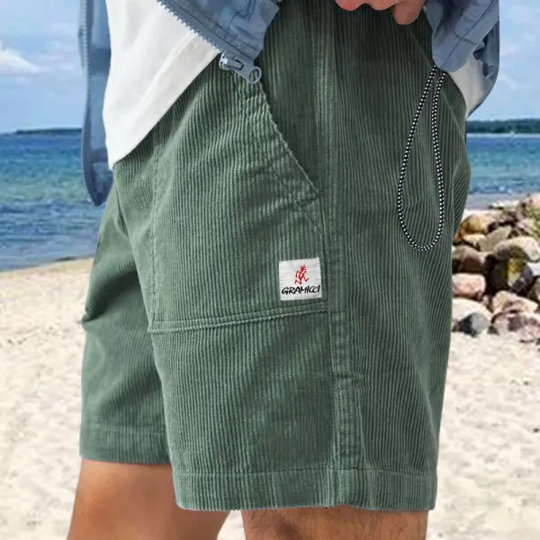 Men's Surf Shorts Gramicci Retro Corduroy Beach Daily Casual Shorts - Wayrates.com 