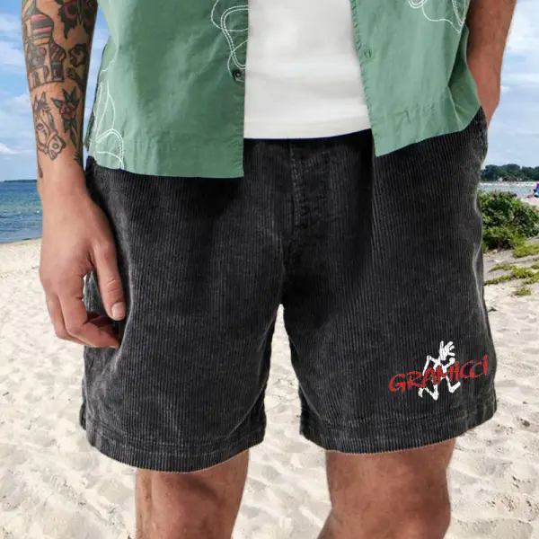 Men's Surf Shorts Gramicci Retro Corduroy Beach Daily Casual Shorts - Wayrates.com 