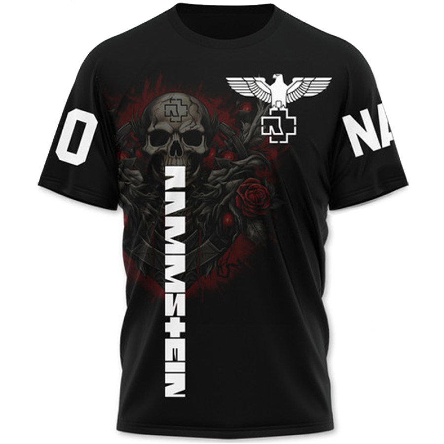 

Men's Rammstein 3D Print Short Sleeved T-shirt