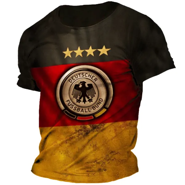 Men's Germany Trikot 2024 Vintage 3D Print T-shirt - Dozenlive.com 
