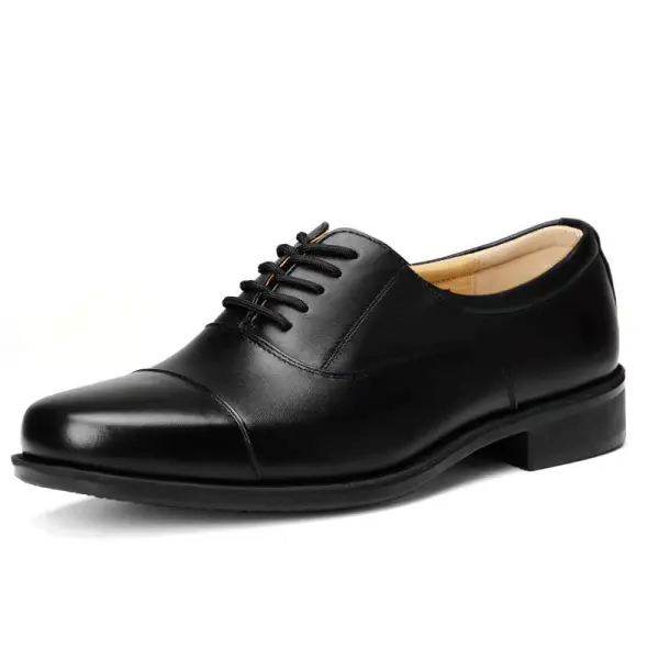 Men's Derby Shoes Genuine Leather Business Dress Casual Lace Up - Manlyhost.com 