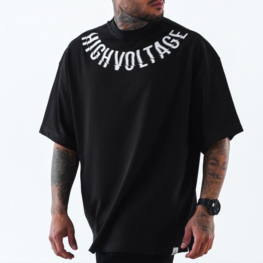 

Men's Fashion Street Style Letter Loose Short Sleeve Oversized T-Shirt