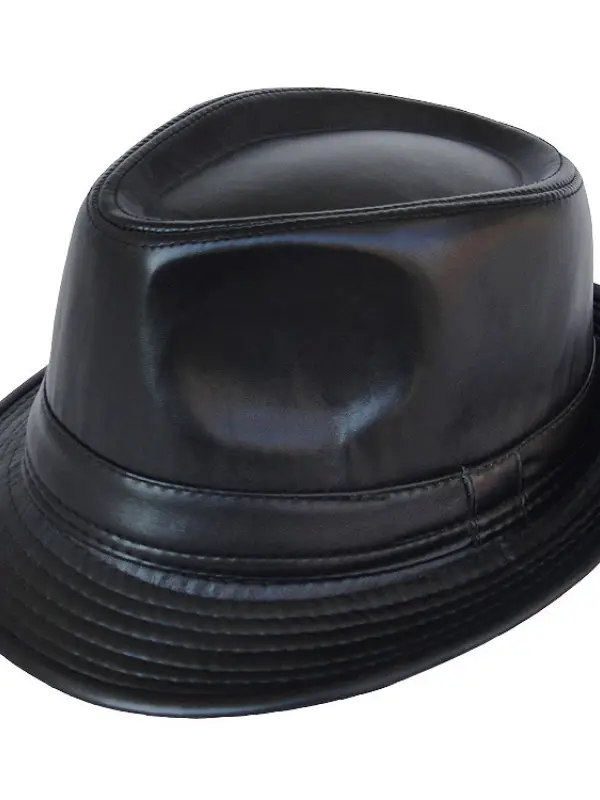 Men's Leather Jazz Hat - Pragmaace.com 