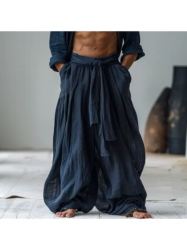 Men's Oversized Breathable Linen Pants - Shopyiyistories.com 