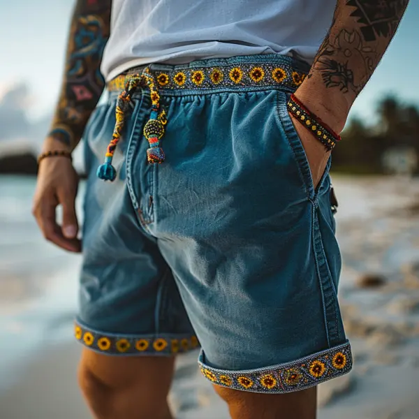 Retro Holiday Beach Shorts - Villagenice.com 