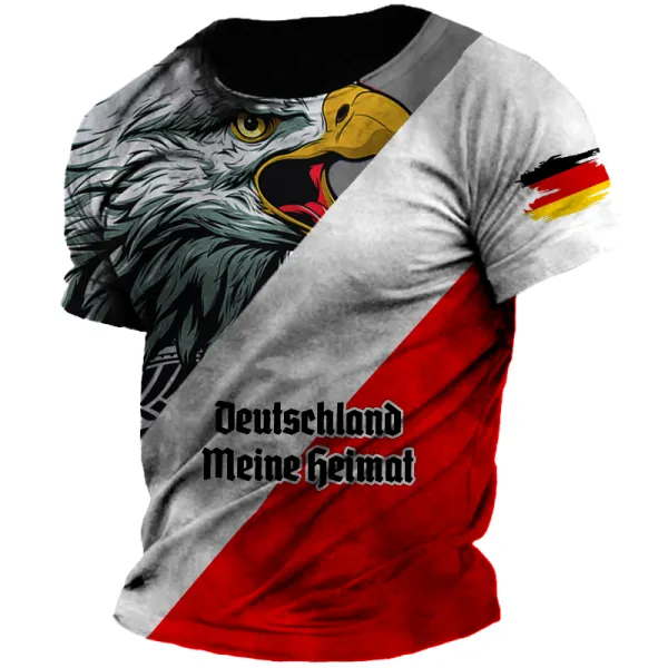 Men's Germany Deutsche Herren Print Short Sleeve T-shirt - Cotosen.com