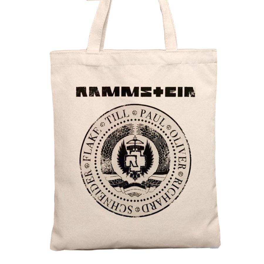 

Rammstein Rock Punk Skull Casual Tote Bag Canvas Bag